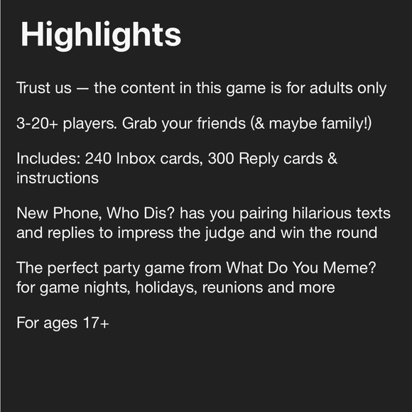 NEW New Phone Who Dis Card Game for Adults - Picture 4 of 5